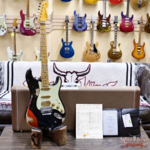 Fender Custom Shop Wild West Black Lightning Stratocaster HSS Floyd Rose Maple Fingerboard 22 Frets Heavy Relic Candy Tangerine 7.95 lbs - Image 6