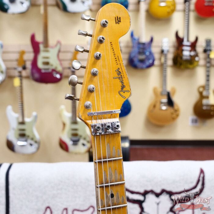 Fender Custom Shop Wild West Black Lightning Stratocaster HSS Floyd Rose Maple Fingerboard 22 Frets Heavy Relic Candy Tangerine 7.95 lbs - Image 7
