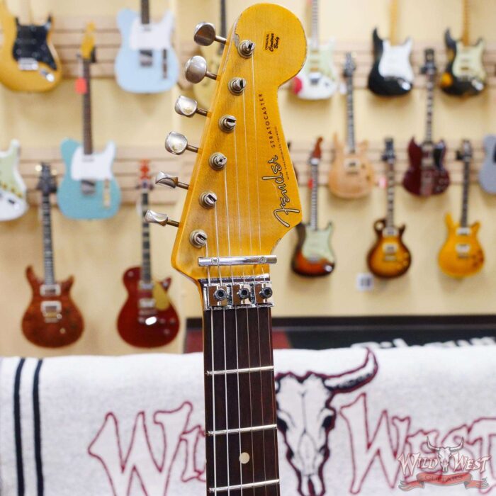 Fender Custom Shop Wild West Black Lightning Stratocaster HSS Floyd Rose Rosewood Board 22 Frets Heavy Relic Lake Placid Blue - Image 7
