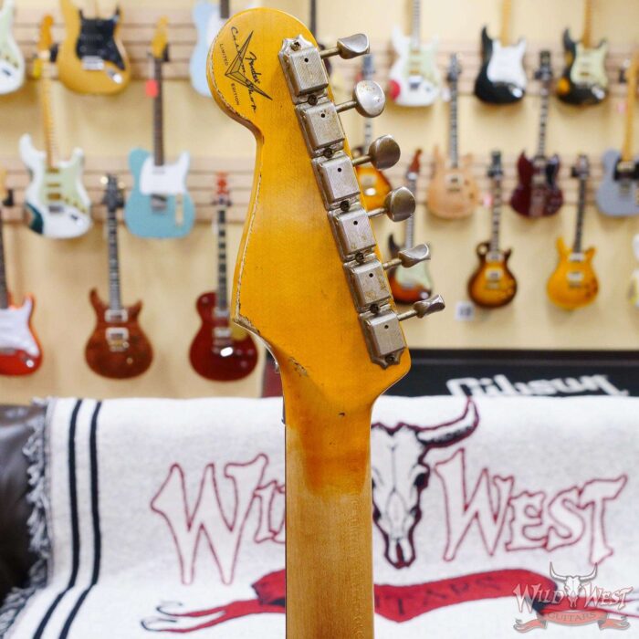 Fender Custom Shop Wild West Black Lightning Stratocaster HSS Floyd Rose Rosewood Board 22 Frets Heavy Relic Lake Placid Blue - Image 10