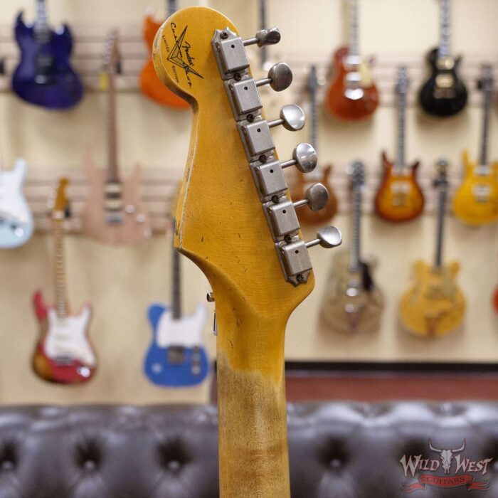 Fender Custom Shop Wild West Black Lightning Stratocaster HSS Floyd Rose Maple Board 22 Frets Heavy Relic Lake Placid Blue - Image 10
