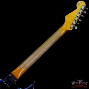 Fender Custom Shop Wild West Black Lightning Stratocaster Floyd Rose Heavy Relic Rosewood Board 22 Frets Lake Placid Blue - Image 5