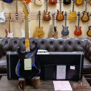 Fender Custom Shop Wild West Black Lightning 2.0 Stratocaster Maple Board 22 Frets Heavy Relic Lake Placid Blue - Image 9