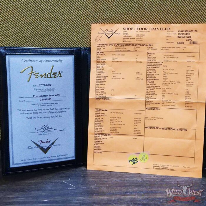 Fender Custom Shop Eric Clapton Signature Stratocaster Maple Fingerboard NOS Black - Image 12