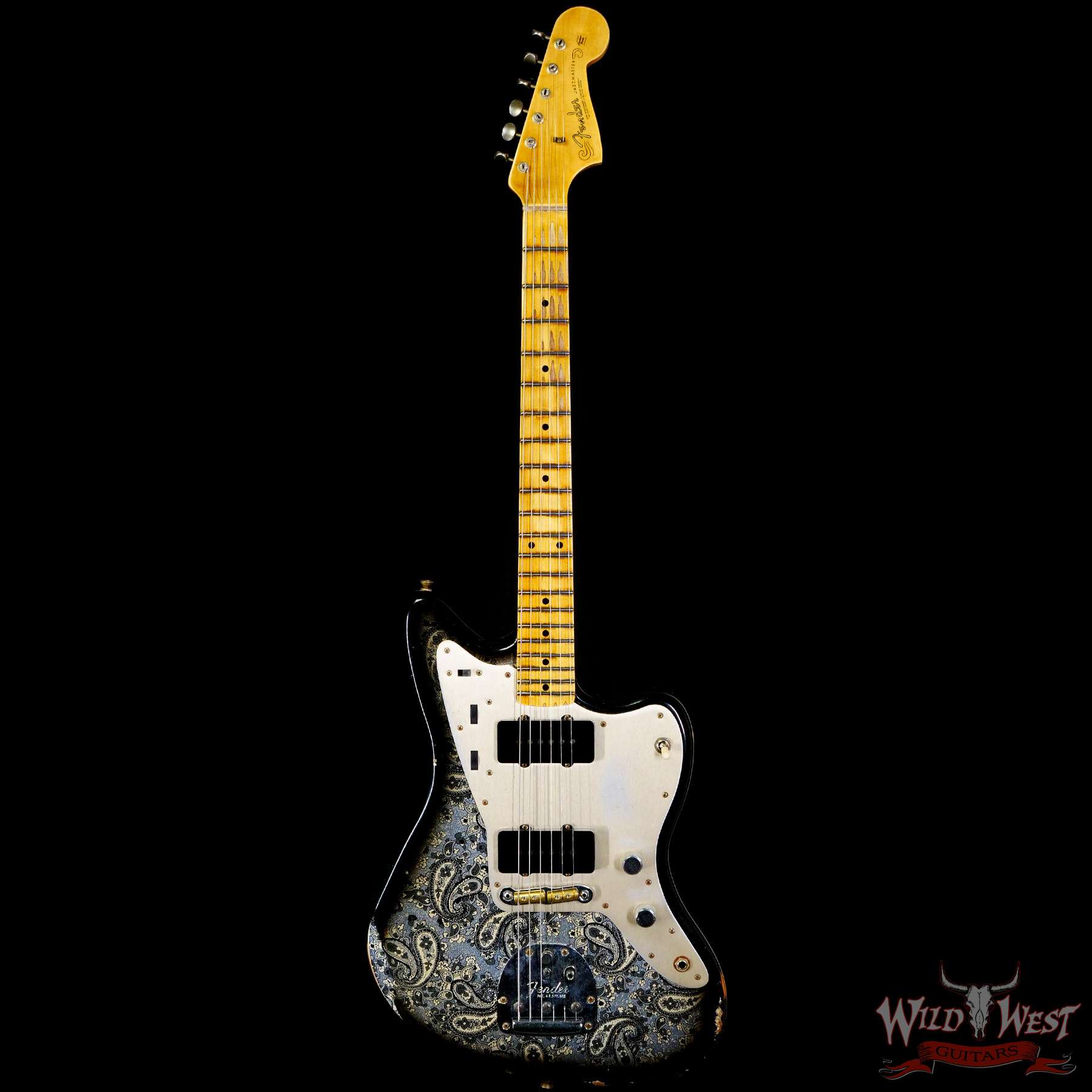 fendercs-customjazzmaster-cz560591-c1__wwg.jpg Fender Custom Shop Limited Edition Custom Jazzmaster Maple Fingerboard Relic Aged Black Paisley - Image 3