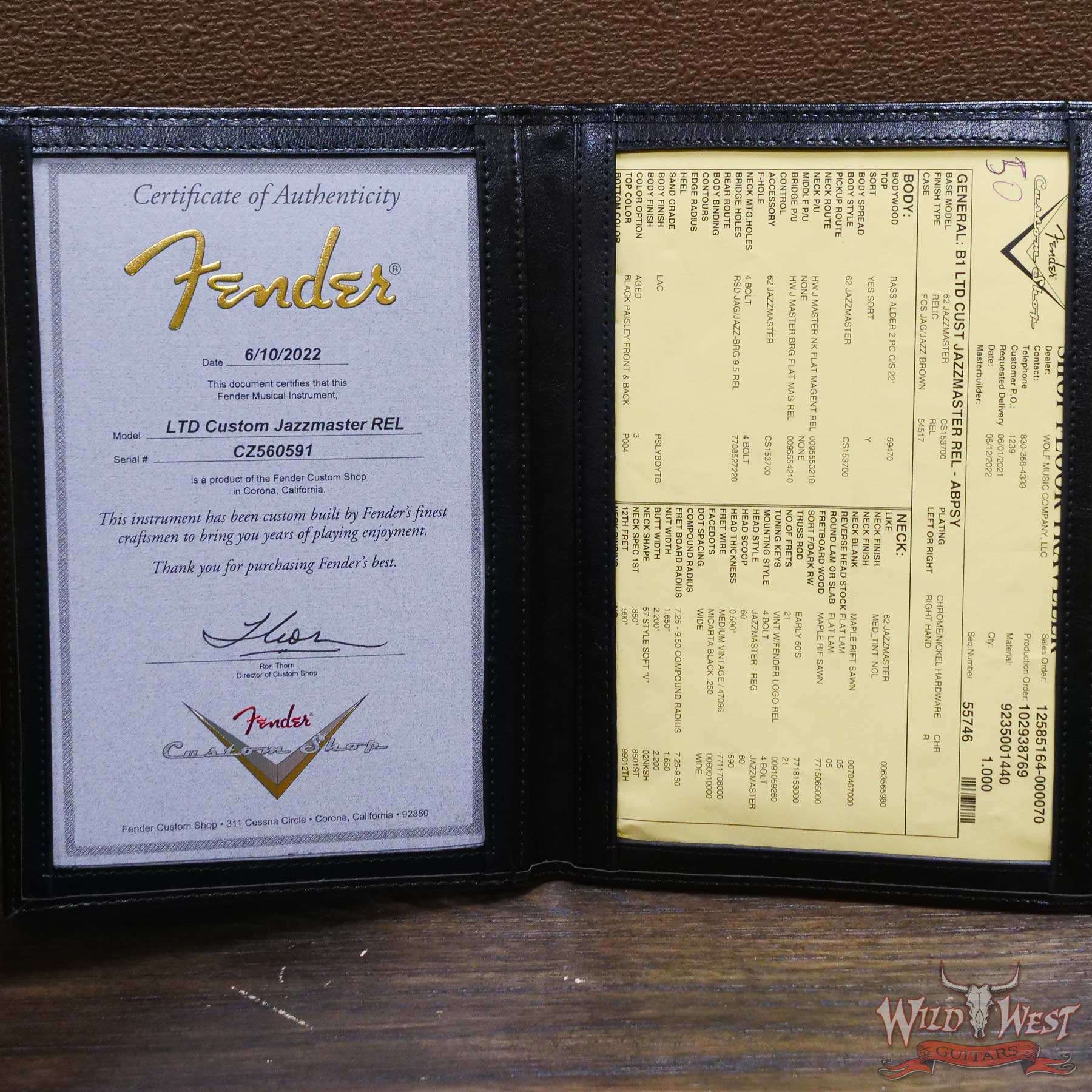 fendercs-customjazzmaster-cz560591-d8__wwg.jpg Fender Custom Shop Limited Edition Custom Jazzmaster Maple Fingerboard Relic Aged Black Paisley - Image 13