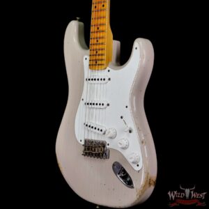 Fender Custom Shop 1955 Stratocaster Relic Quatersawn Maple Neck Hand-wound Pickups Dirty White Blonde - Image 2