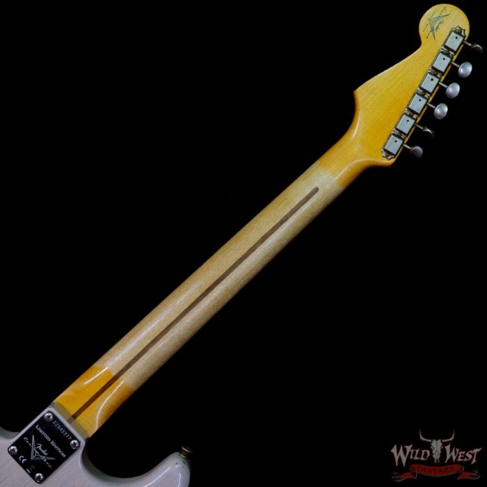 Fender Custom Shop 55’ Stratocaster Relic Quatersawn Maple Neck Hand-wound Pickups Dirty White Blonde - Image 5