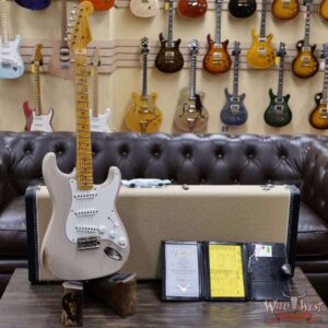 Fender Custom Shop 55’ Stratocaster Relic Quatersawn Maple Neck Hand-wound Pickups Dirty White Blonde - Image 6