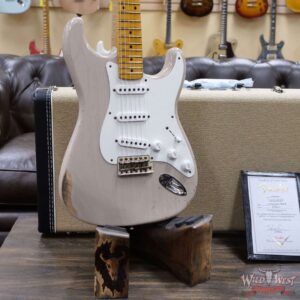 Fender Custom Shop 55’ Stratocaster Relic Quatersawn Maple Neck Hand-wound Pickups Dirty White Blonde - Image 8
