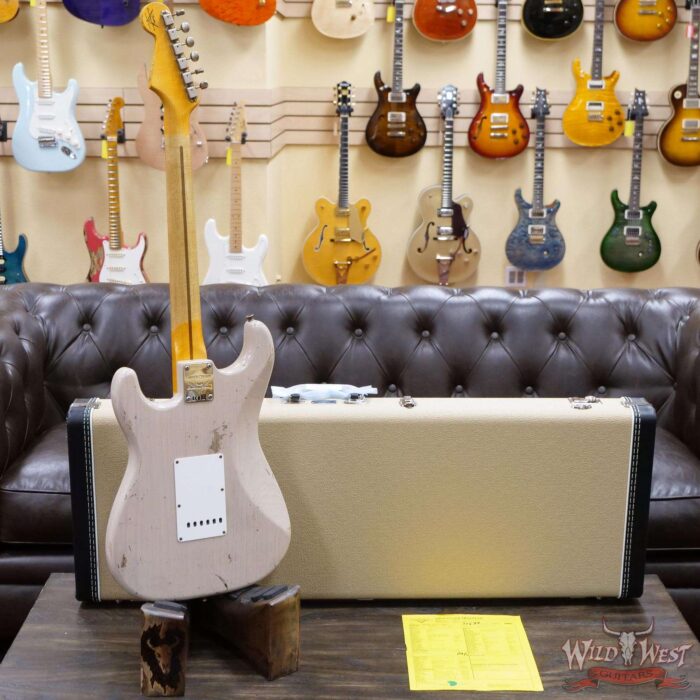 Fender Custom Shop 55’ Stratocaster Relic Quatersawn Maple Neck Hand-wound Pickups Dirty White Blonde - Image 9