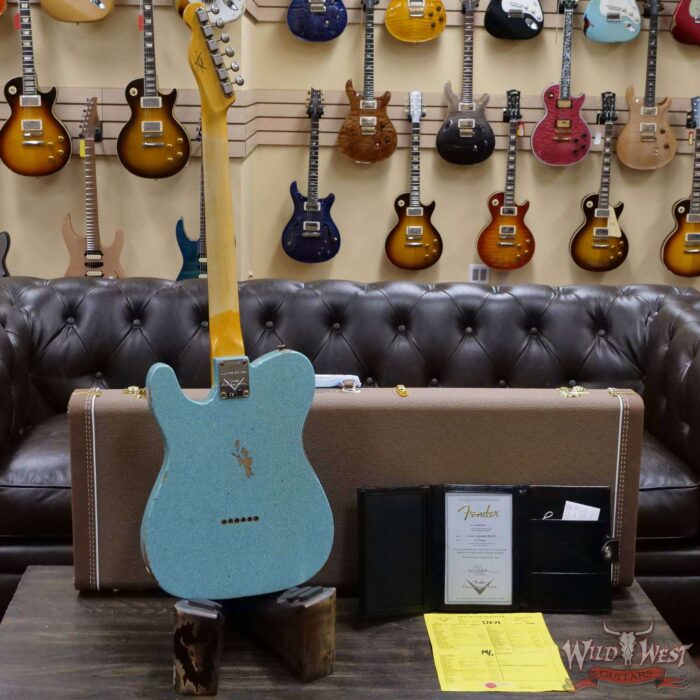 Fender Custom Shop 2021 Summer Event Limited Edition 1961 Telecaster Relic Hand-Wound Pickups Daphne Blue Sparkle - Image 9