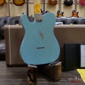 Fender Custom Shop 2021 Summer Event Limited Edition 1961 Telecaster Relic Hand-Wound Pickups Daphne Blue Sparkle - Image 11