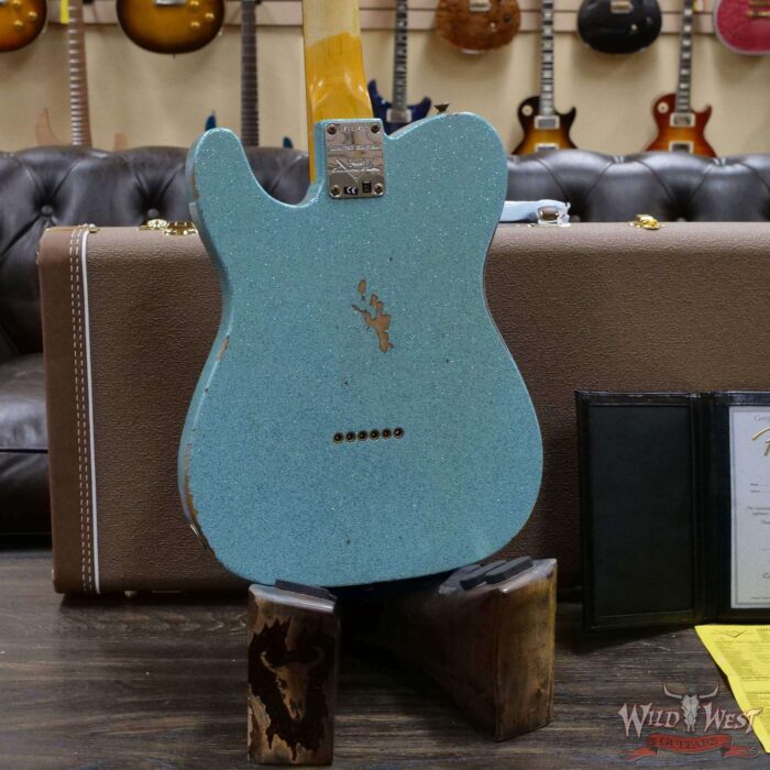 Fender Custom Shop 2021 Summer Event Limited Edition 1961 Telecaster Relic Hand-Wound Pickups Daphne Blue Sparkle - Image 11