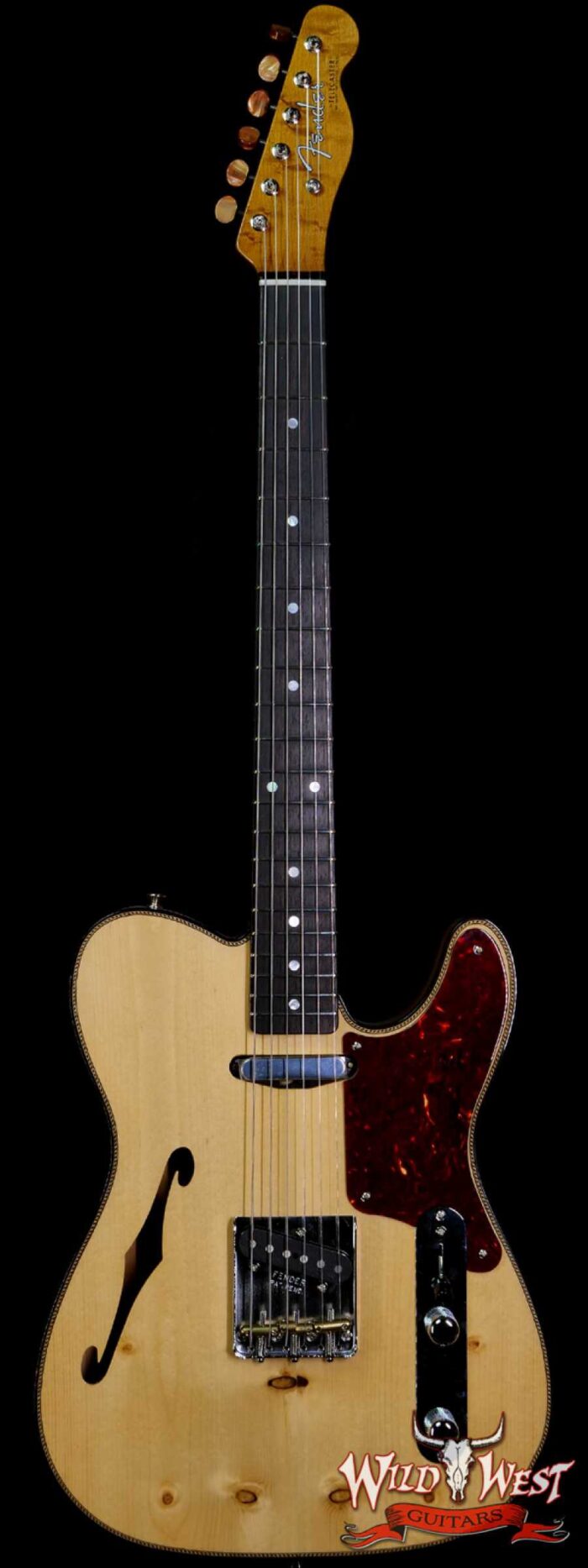 Fender Custom Shop Ltd Knotty Pine Telecaster Thinline Hand-Wound Pickups Aged Natural - Image 1
