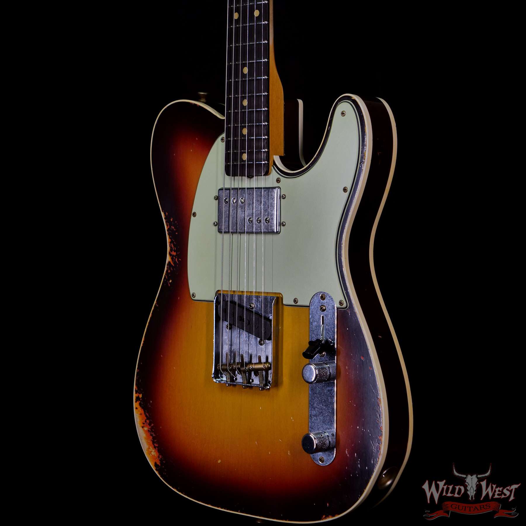 fendercs-cz553280-br__wwg.jpg Fender Custom Shop Limited Edition Cunife Telecaster Custom Relic Rosewood Faded Aged Chocolate 3-Color Sunburst - Image 2