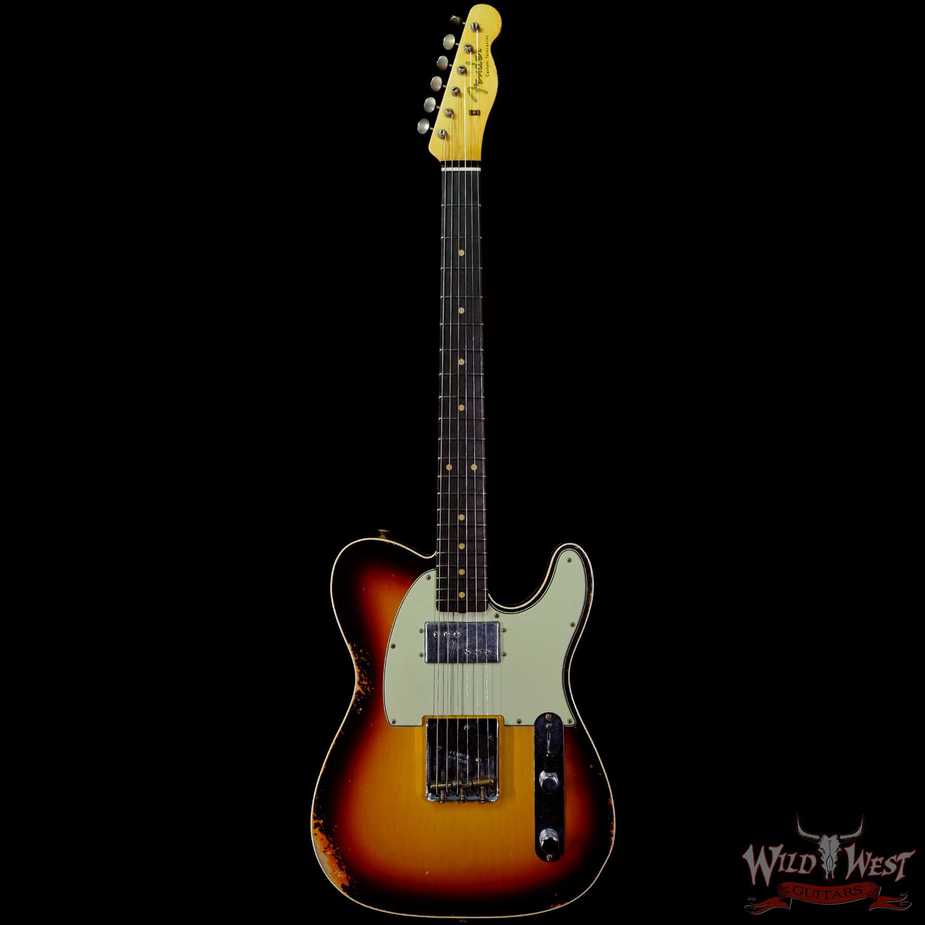 fendercs-cz553280-c1__wwg.jpg Fender Custom Shop Limited Edition Cunife Telecaster Custom Relic Rosewood Faded Aged Chocolate 3-Color Sunburst - Image 3