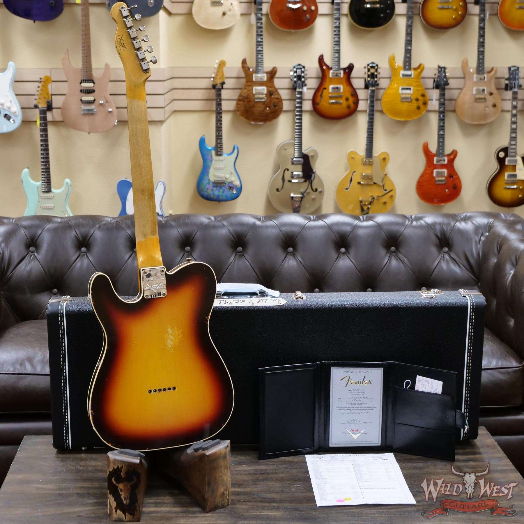 fendercs-cz553280-d4__wwg.jpg Fender Custom Shop Limited Edition Cunife Telecaster Custom Relic Rosewood Faded Aged Chocolate 3-Color Sunburst - Image 9