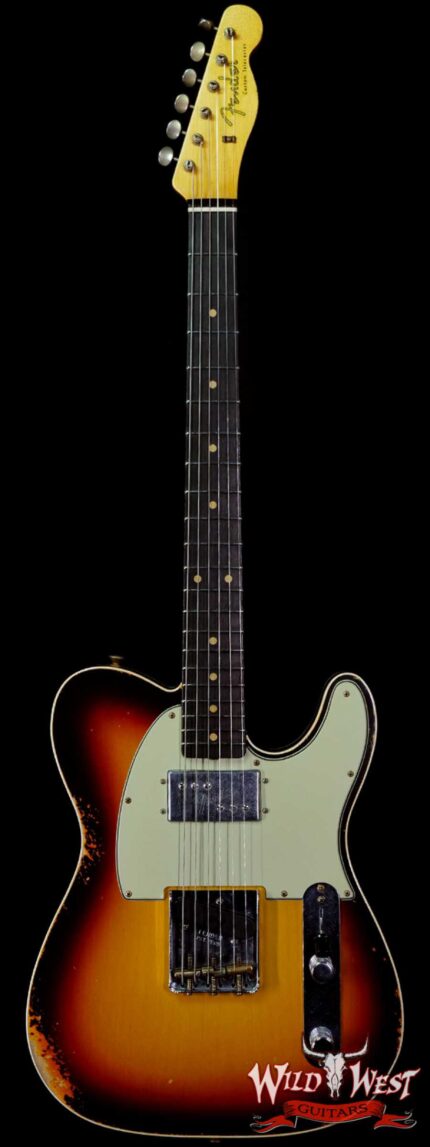 Fender Custom Shop Limited Edition Cunife Telecaster Custom Relic Rosewood Faded Aged Chocolate 3-Color Sunburst