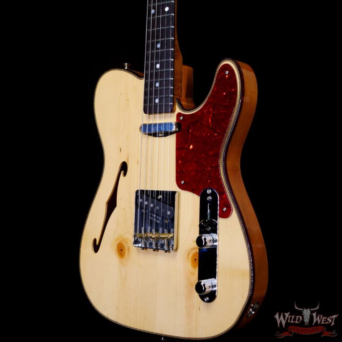 Fender Custom Shop Ltd Knotty Pine Telecaster Thinline Hand-Wound Pickups Aged Natural - Image 3