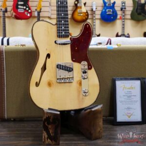 Fender Custom Shop Ltd Knotty Pine Telecaster Thinline Hand-Wound Pickups Aged Natural - Image 9