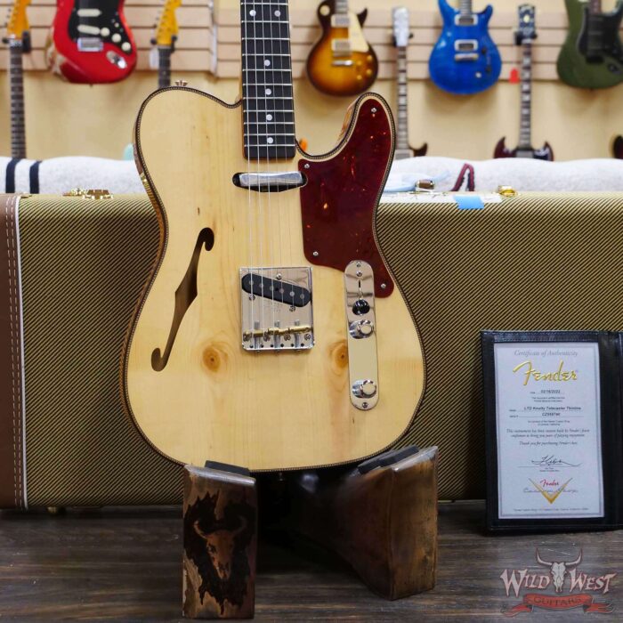 Fender Custom Shop Ltd Knotty Pine Telecaster Thinline Hand-Wound Pickups Aged Natural - Image 9