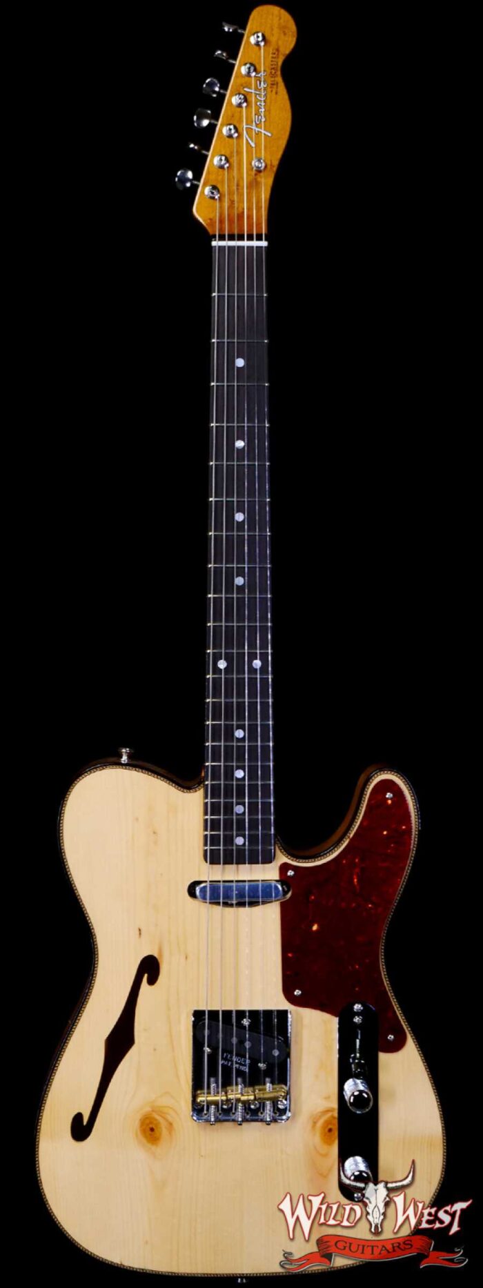Fender Custom Shop Ltd Knotty Pine Telecaster Thinline Hand-Wound Pickups Aged Natural - Image 1
