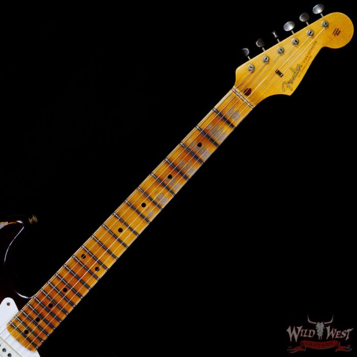 Fender Custom Shop Limited Edition Fat 50s Stratocaster Relic Wide Fade Chocolate 2-Color Sunburst - Image 4