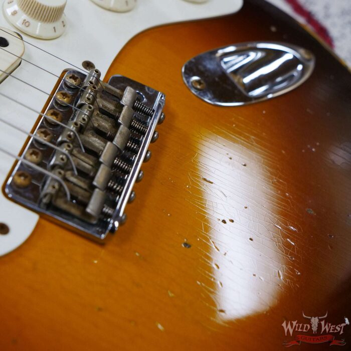 Fender Custom Shop Limited Edition Fat 50s Stratocaster Relic Wide Fade Chocolate 2-Color Sunburst - Image 9