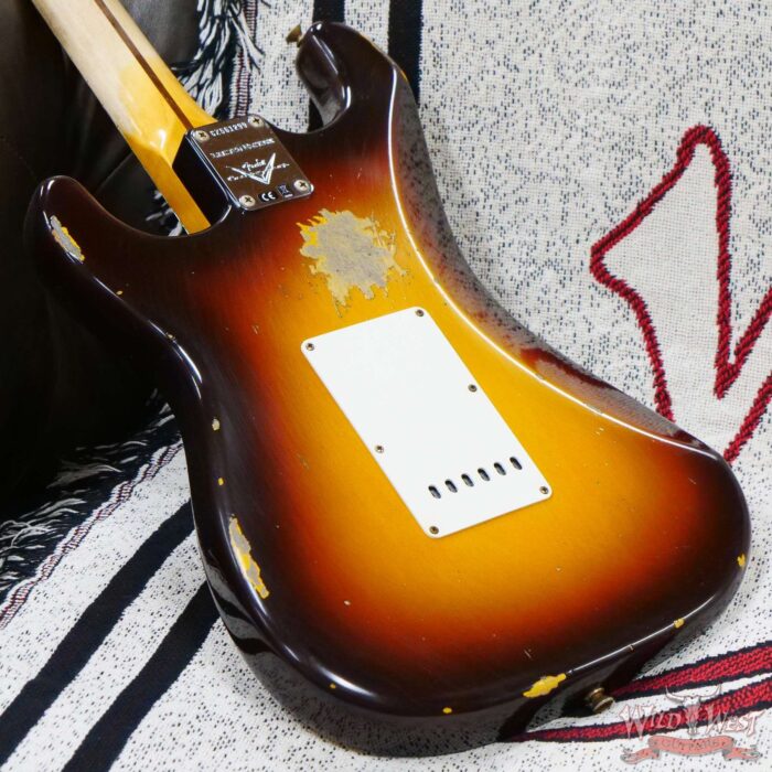 Fender Custom Shop Limited Edition Fat 50s Stratocaster Relic Wide Fade Chocolate 2-Color Sunburst - Image 12