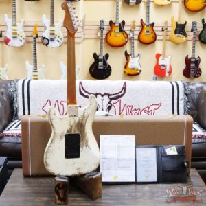 Fender Custom Shop Limited Edition Poblano Stratocaster Hand-Wound Pickups Super Heavy Relic Aged Olympic White - Image 10