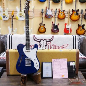 Fender Custom Shop 50’s Telecaster Thinline Rosewood Neck Ebony Fingerboard NOS Sapphire Blue Transparent - Image 6