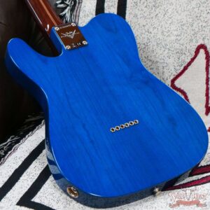 Fender Custom Shop 50’s Telecaster Thinline Rosewood Neck Ebony Fingerboard NOS Sapphire Blue Transparent - Image 11