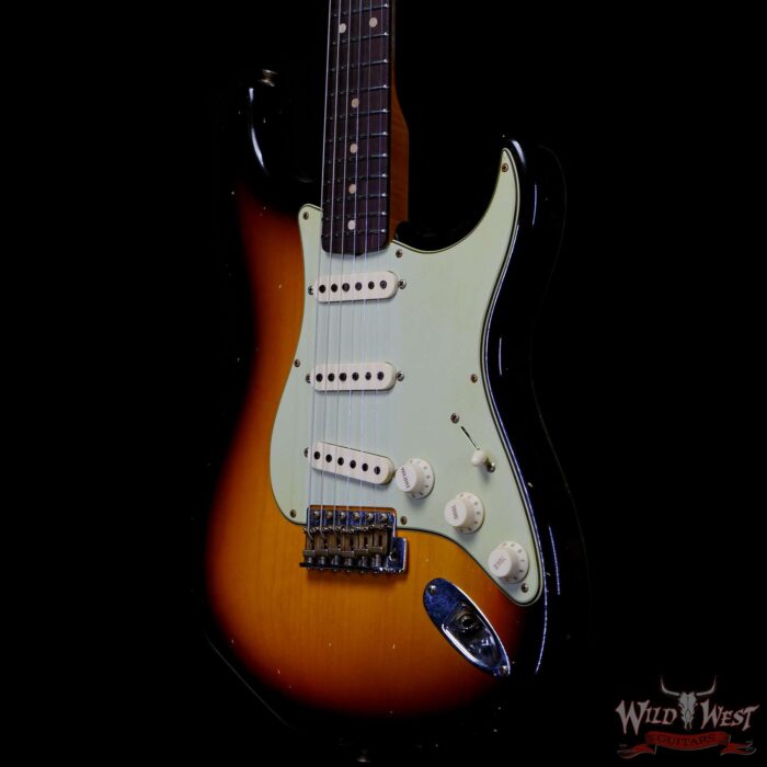 Fender Custom Shop Limited Edition 1959 59’ Special Stratocaster Flame Maple Neck Journeyman Relic Super Faded 3 Tone Sunburst - Image 2