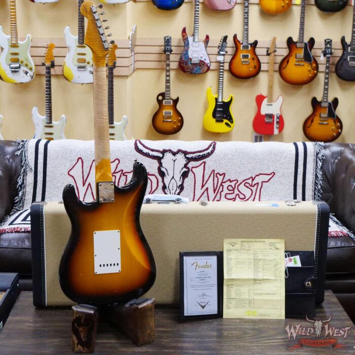 Fender Custom Shop Limited Edition 1959 59’ Special Stratocaster Flame Maple Neck Journeyman Relic Super Faded 3 Tone Sunburst - Image 9
