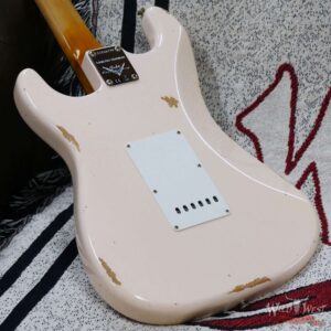 Fender Custom Shop Limited Edition 1963 63’ Stratocaster Roasted Quartersawn Maple Neck Relic Super Faded Aged Shell Pink - Image 12