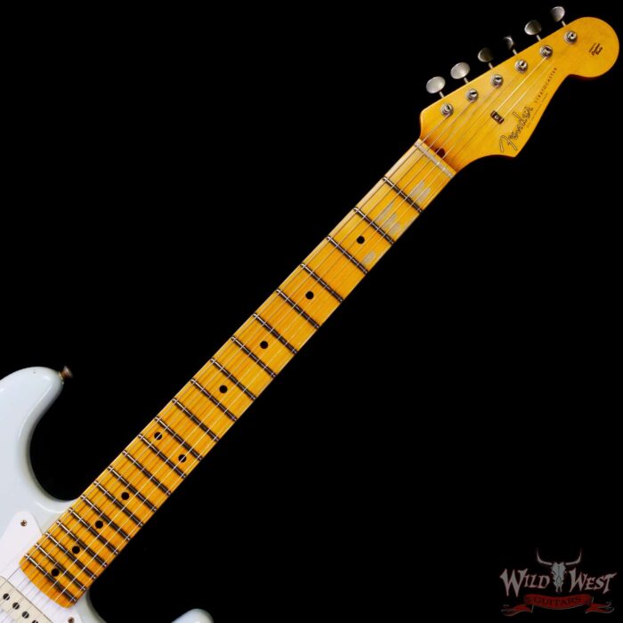Fender Custom Shop 1956 Stratocaster Hand-Wound Master Design Bone Tone Pickups Journeyman Relic Super Faded Aged Sonic Blue - Image 4