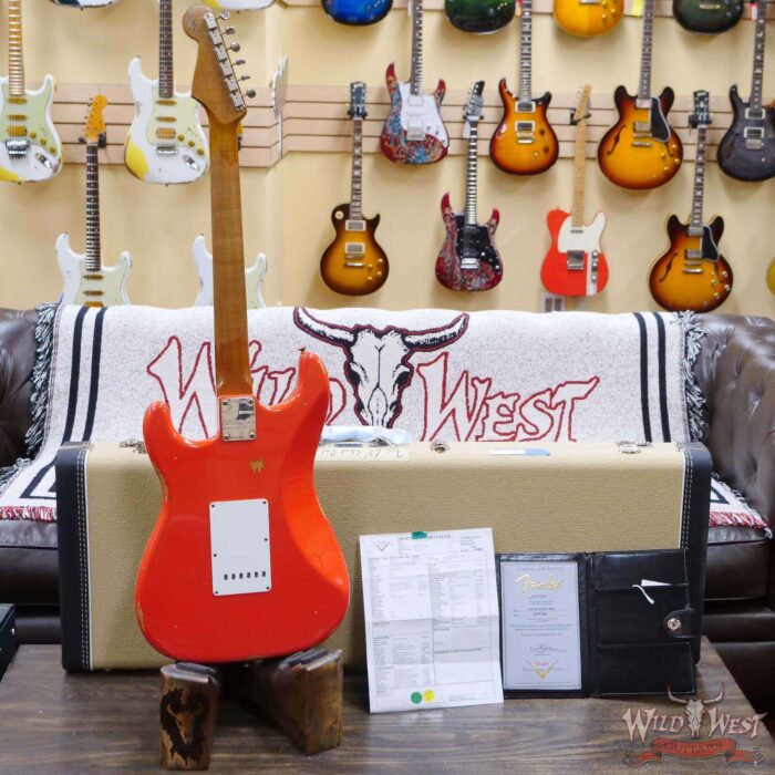 Fender Custom Shop 1963 Stratocaster Hand-Wound Pickups Roasted Maple Neck Relic Aged Fiesta Red - Image 9