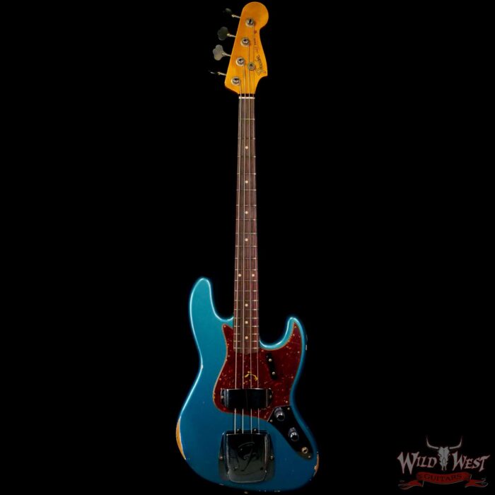Fender Custom Shop Limited Edition 60 J-Bass 1960 Jazz Bass Hand-Wound Pickups Relic Aged Ocean Turquoise - Image 3