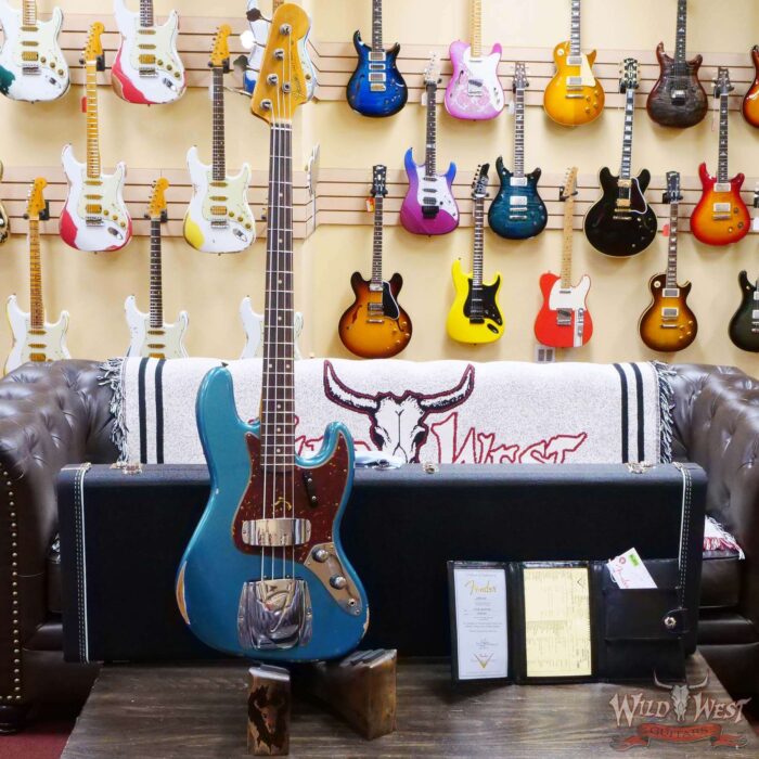 Fender Custom Shop Limited Edition 60 J-Bass 1960 Jazz Bass Hand-Wound Pickups Relic Aged Ocean Turquoise - Image 6