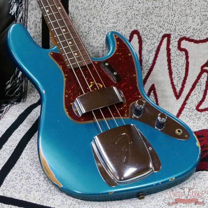 Fender Custom Shop Limited Edition 60 J-Bass 1960 Jazz Bass Hand-Wound Pickups Relic Aged Ocean Turquoise - Image 8