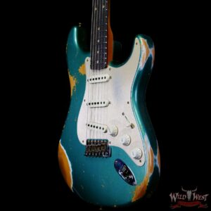 Fender Custom Shop Limited Edition 1959 59’ Roasted Stratocaster Heavy Relic Aged Sherwood Green Metallic - Image 2