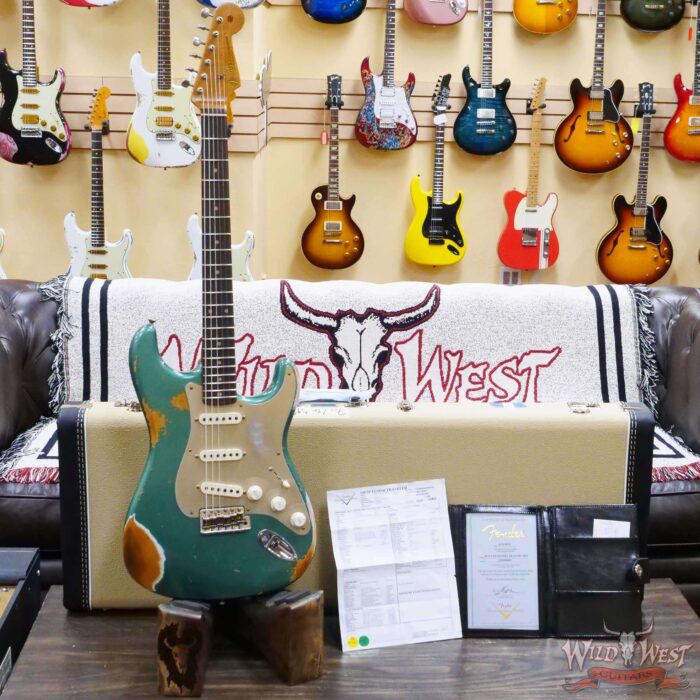 Fender Custom Shop Limited Edition 1959 59’ Roasted Stratocaster Heavy Relic Aged Sherwood Green Metallic - Image 6