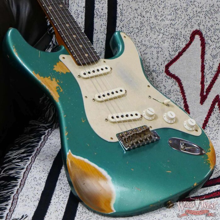 Fender Custom Shop Limited Edition 1959 59’ Roasted Stratocaster Heavy Relic Aged Sherwood Green Metallic - Image 8