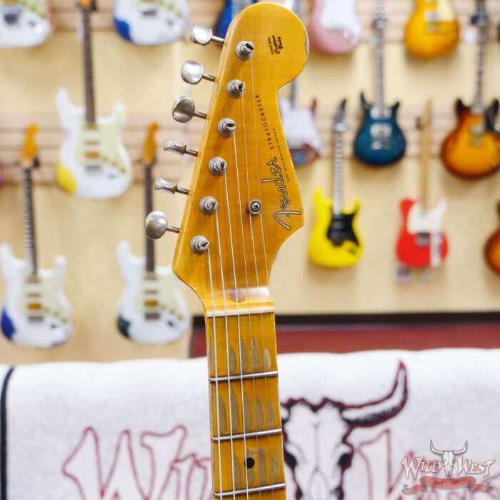 Fender Custom Shop 1956 Ash Stratocaster Hand-Wound Pickups Relic Faded Sonic Blue - Image 7