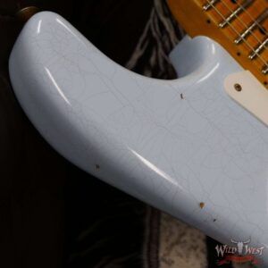 Fender Custom Shop 1956 Ash Stratocaster Hand-Wound Pickups Relic Faded Sonic Blue - Image 9