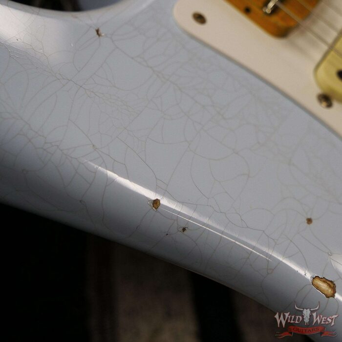 Fender Custom Shop 1956 Ash Stratocaster Hand-Wound Pickups Relic Faded Sonic Blue - Image 10