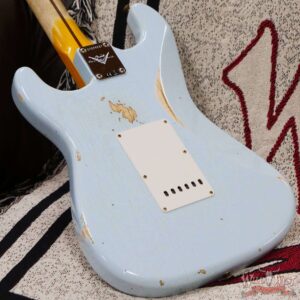 Fender Custom Shop 1956 Ash Stratocaster Hand-Wound Pickups Relic Faded Sonic Blue - Image 13