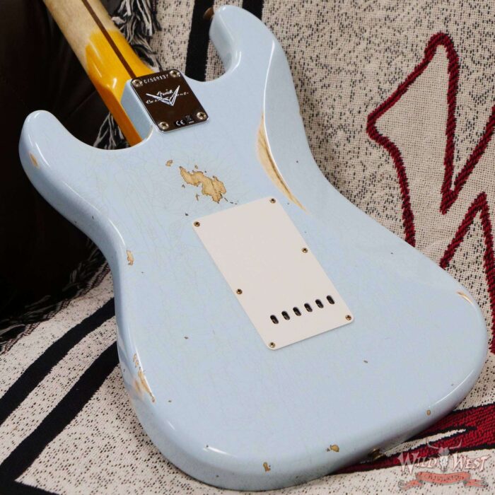 Fender Custom Shop 1956 Ash Stratocaster Hand-Wound Pickups Relic Faded Sonic Blue - Image 13