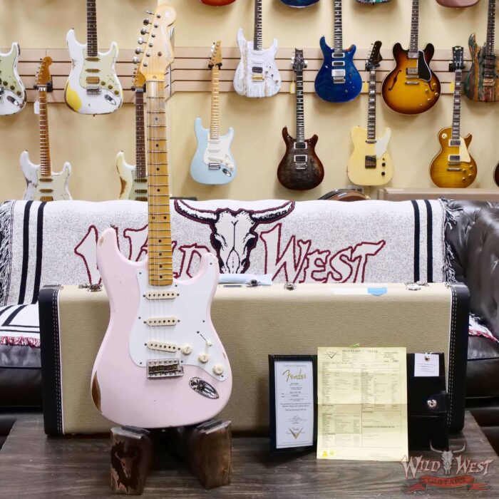 Fender Custom Shop 1956 Ash Stratocaster Hand-Wound Pickups Relic Faded Shell Pink - Image 6
